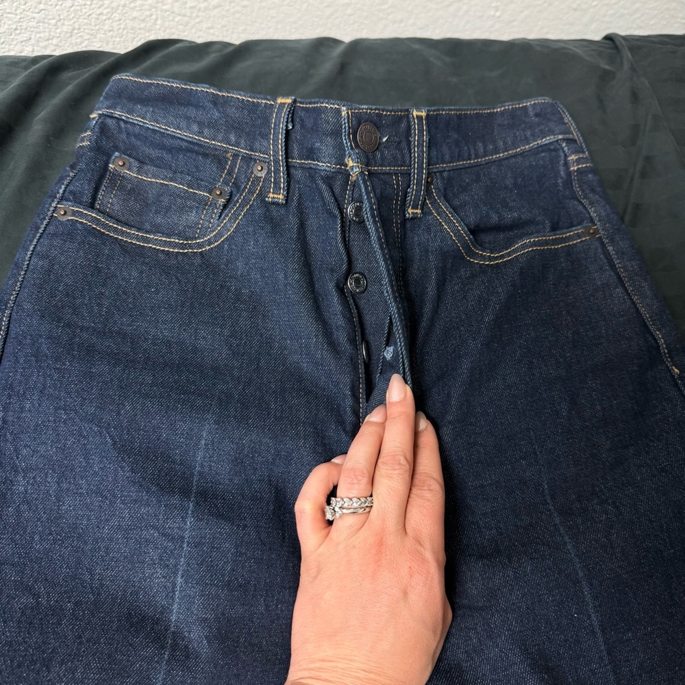 Levi's Deep Indigo Ribcage Bootcut Flare Jeans - Picture 4 of 9